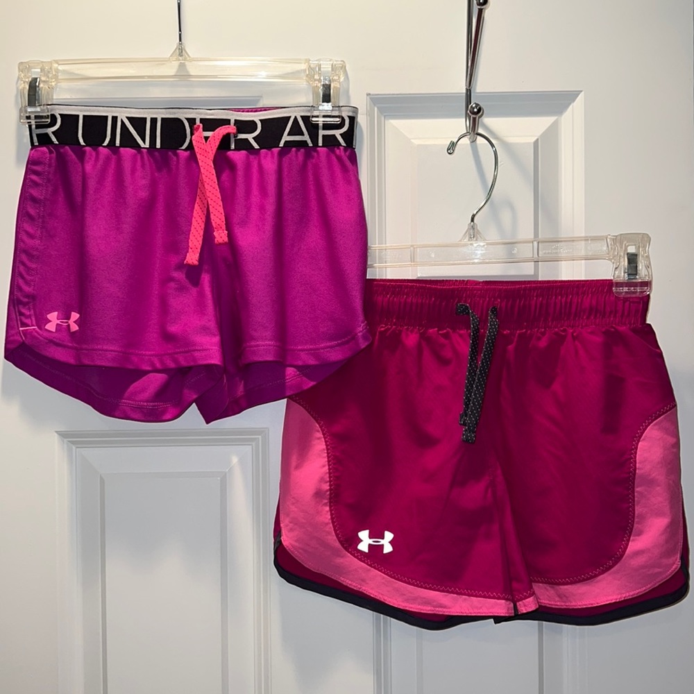 Under Armour Pink Short Girls Size M